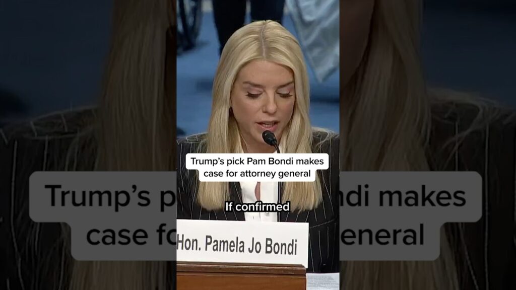 Trump’s pick Pam Bondi makes case for attorney general