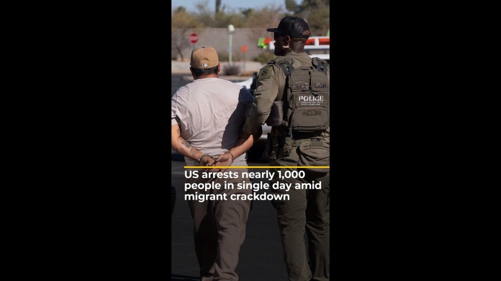 US arrests nearly 1,000 people in undocumented migrant crackdown | AJ #shorts