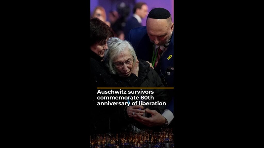 Auschwitz survivors commemorate 80th anniversary of the camp’s liberation | AJ#shorts