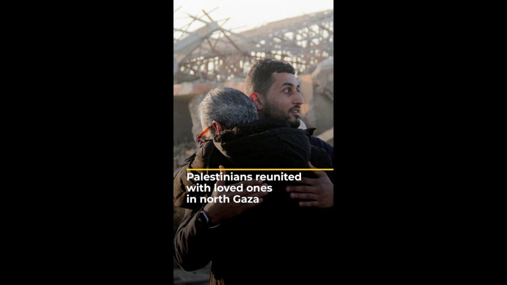 Palestinians reunited with loved ones in north Gaza | AJ #shorts