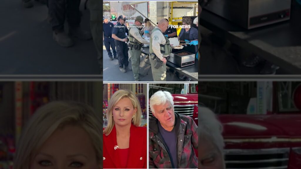 Jay Leno serves meals to LA first responders