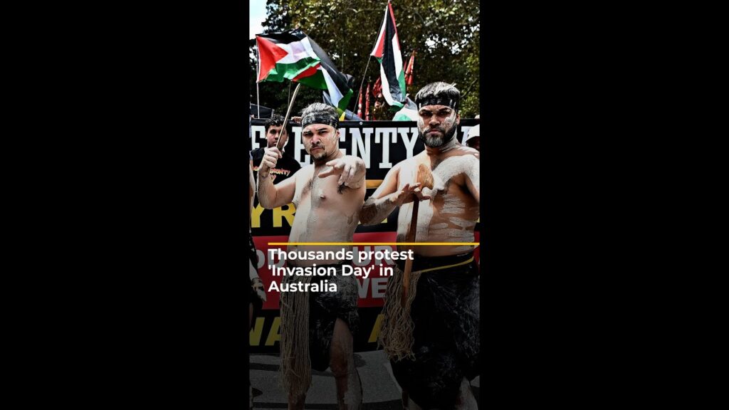 Thousands protest ‘Invasion Day’ in Australia | AJ#shorts