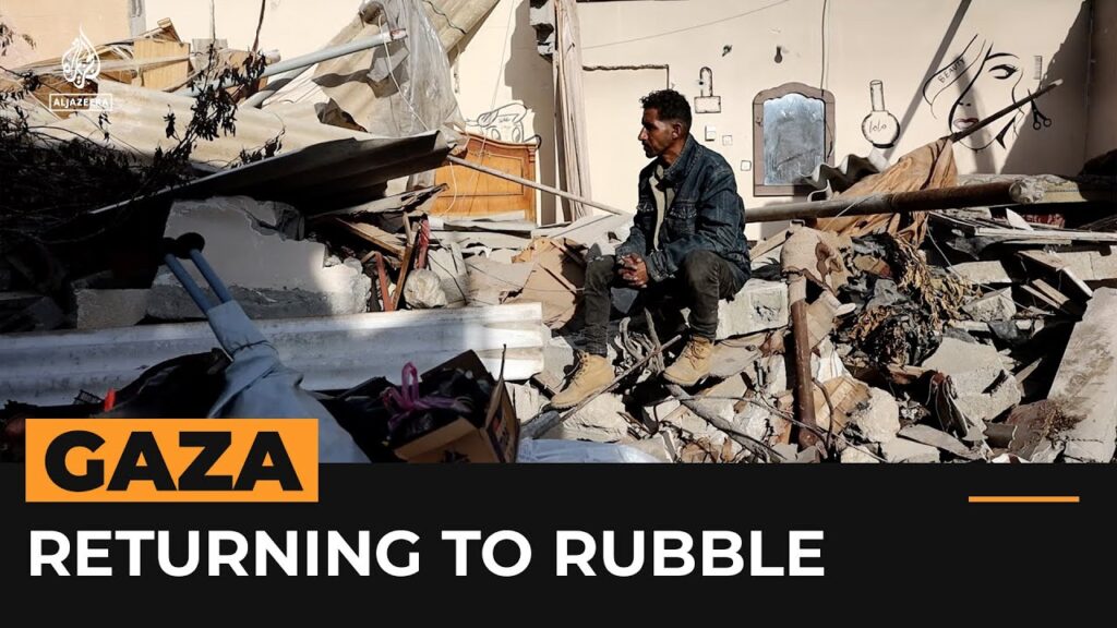 Palestinian family returns to destroyed home in Gaza | Al Jazeera Newsfeed