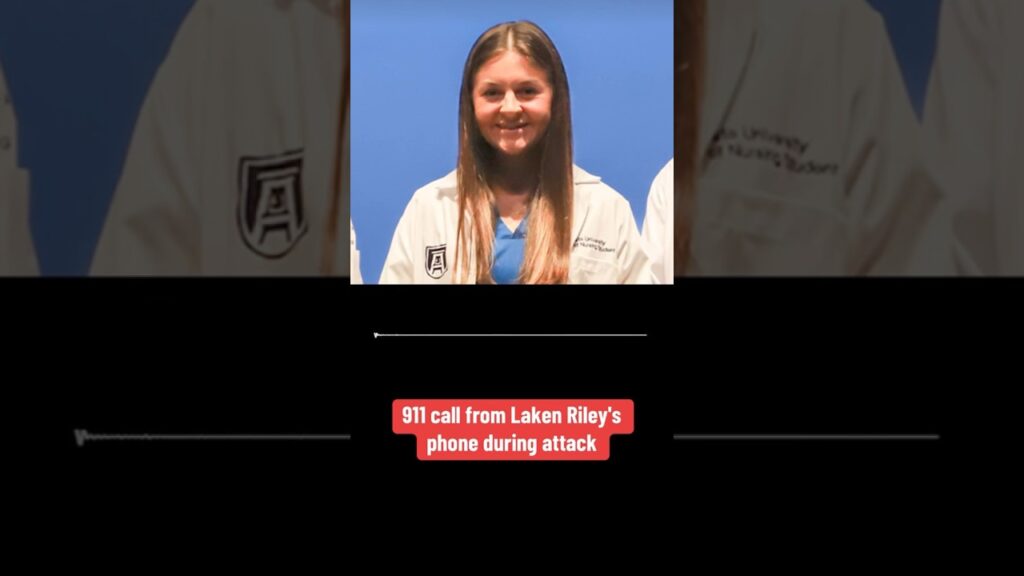 911 call from Laken Riley’s phone during attack #shorts