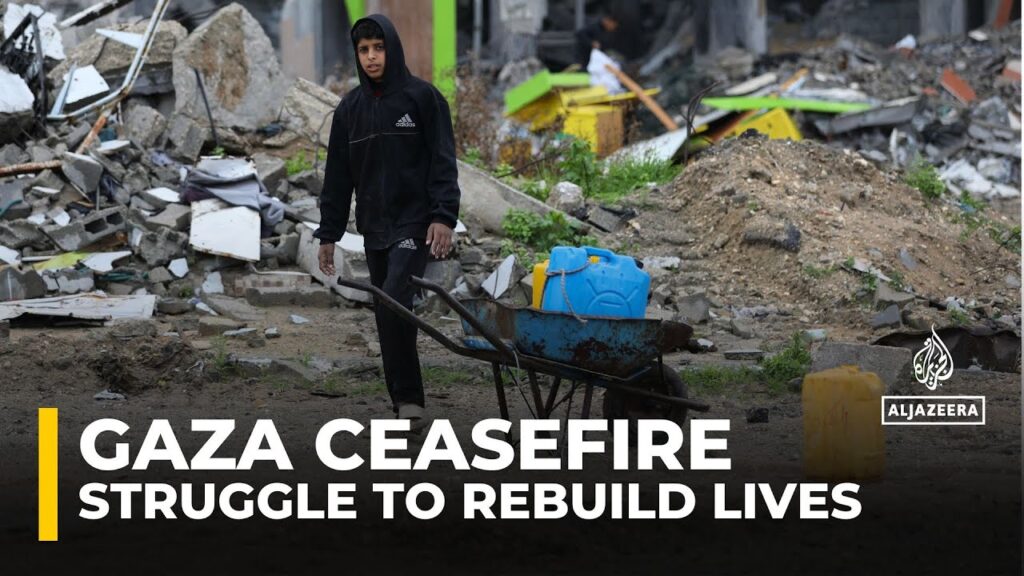 Displaced families in Gaza struggle to rebuild lives amidst rubble and harsh winter