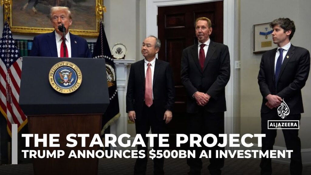 Trump announces 0bn ‘Stargate’ venture to build up AI infrastructure