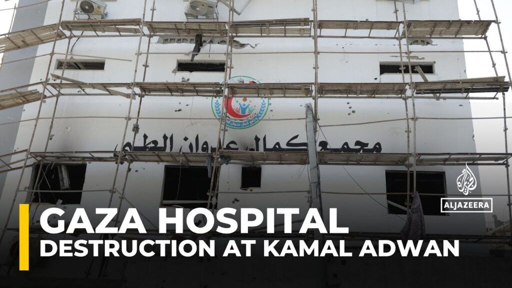 Destruction at Kamal Adwan Hospital after months of Israeli fire and raids