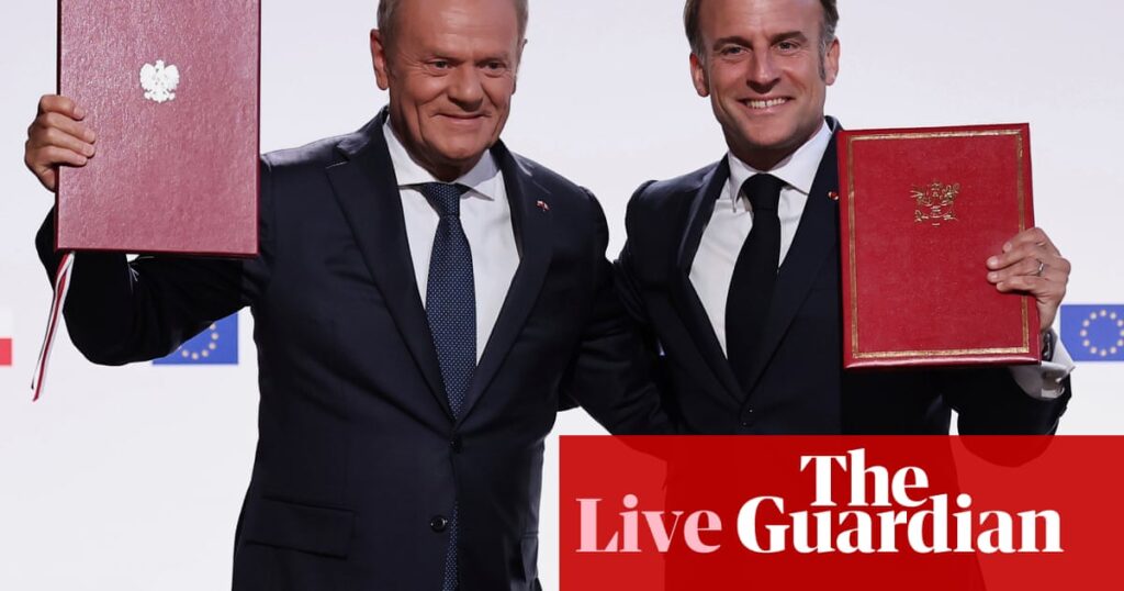European leaders attending Russia parade ‘bring shame’ on themselves, Tusk says – Europe live | Europe