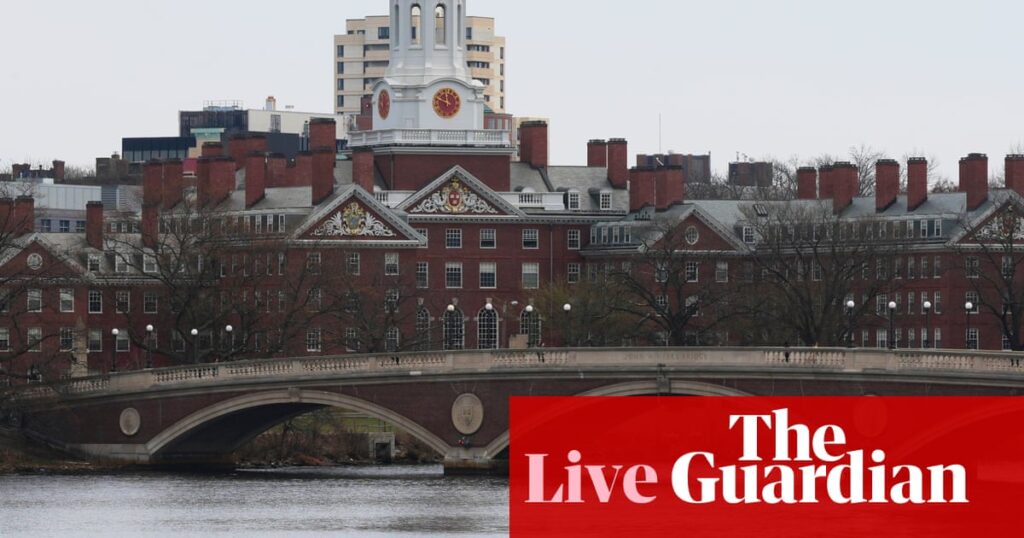 Harvard says Trump administration’s block on international student enrollment ‘unlawful’ – US politics live | Trump administration