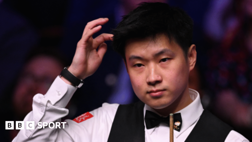 World Snooker Championship 2025: Zhao Xintong closes in on historic victory over Mark Williams in Crucible final