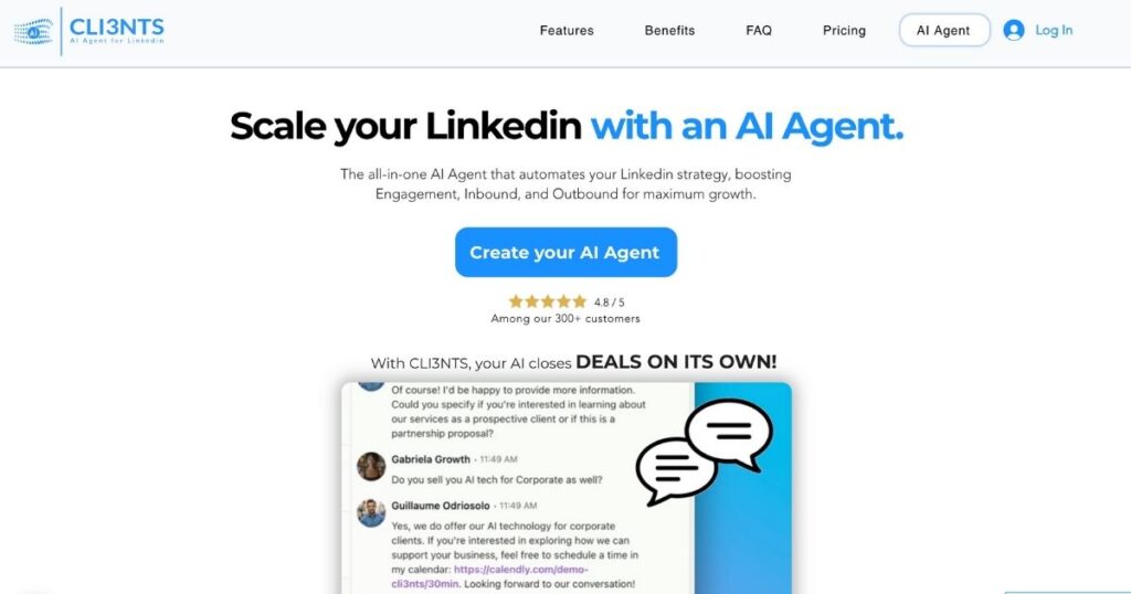 Cli3nts: AI-powered LinkedIn growth tool