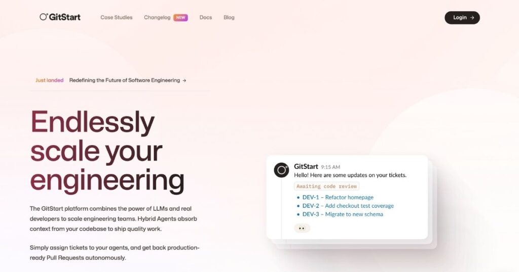 GitStart: Software engineering tool – Dynamic Business