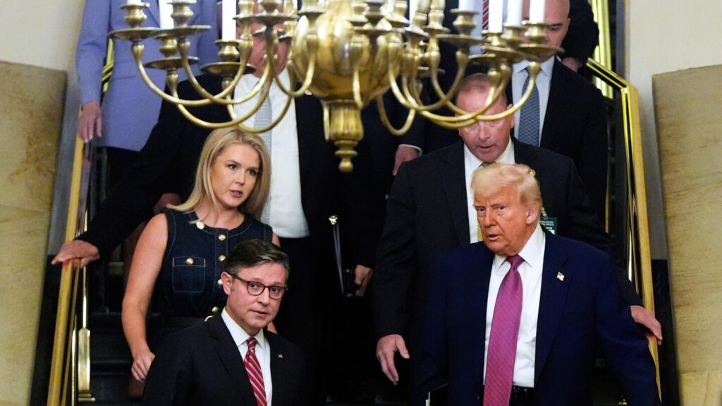 Republicans head to White House as Trump’s tax break package is in trouble