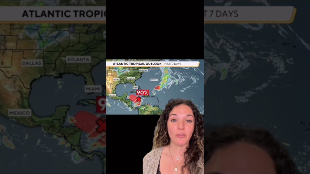A tropical system brewing in the Caribbean could head towards Florida #shorts