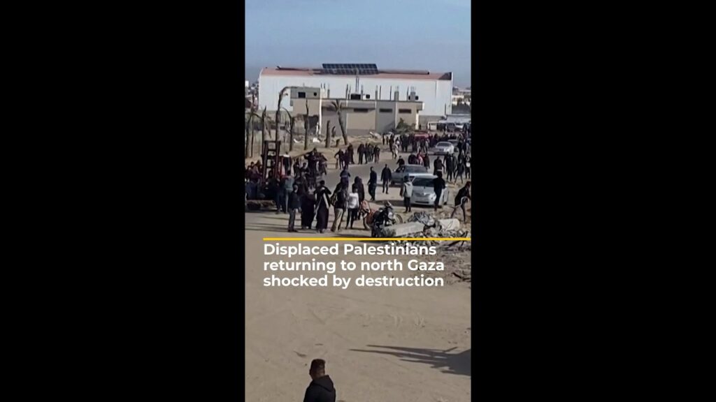 Palestinians returning to north Gaza shocked by destruction | AJ #shorts