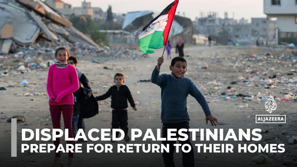 Displaced Palestinians in Gaza prepare for their return to homes