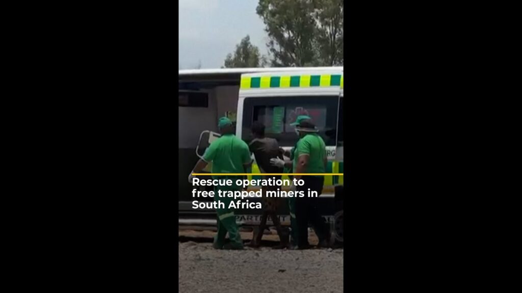 Rescue operation to free trapped miners in South Africa | AJ#shorts