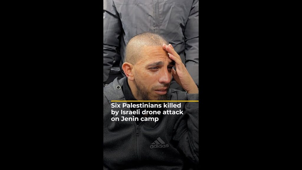 Six Palestinians killed by Israeli drone attack on Jenin camp | AJ#shorts