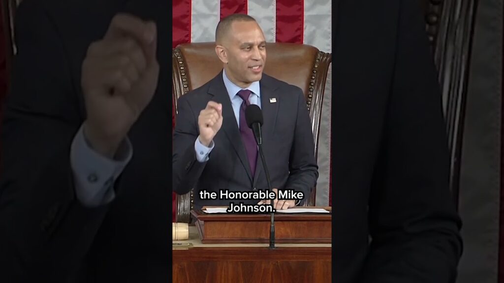 Jeffries hands Johnson the speaker’s gavel