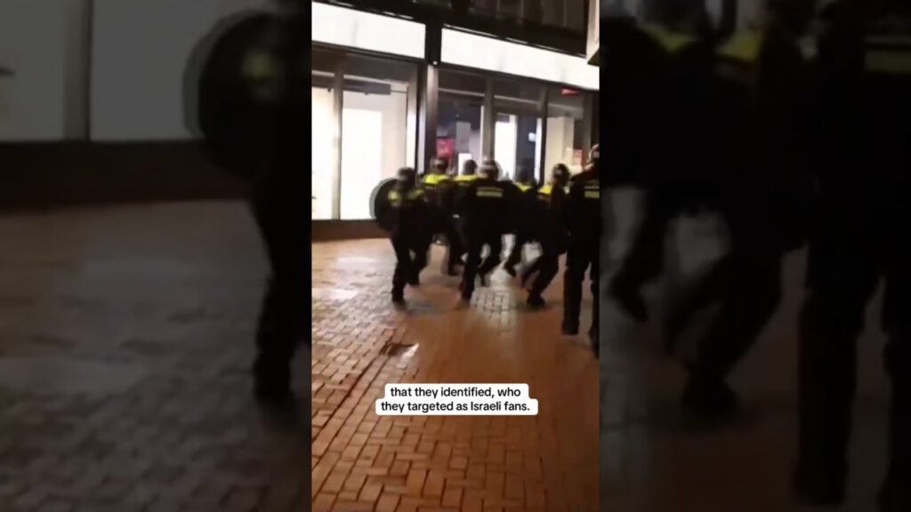 Israeli fans assaulted in Amsterdam after soccer game #shorts