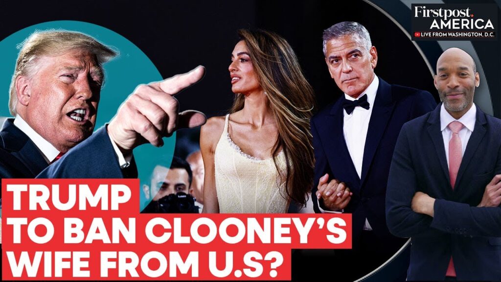 George Clooney’s Wife Amal at Risk of US Travel Ban By Trump Over Gaza War | Firstpost America |N18G