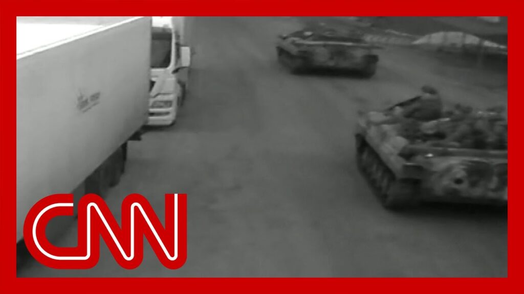 Video shows tanks crossing Ukraine’s border from Belarus