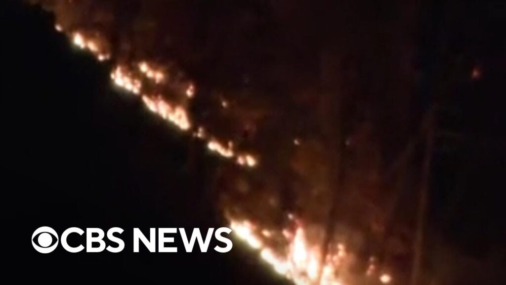 Red flag fire warnings along East Coast as brush fires burn in New Jersey