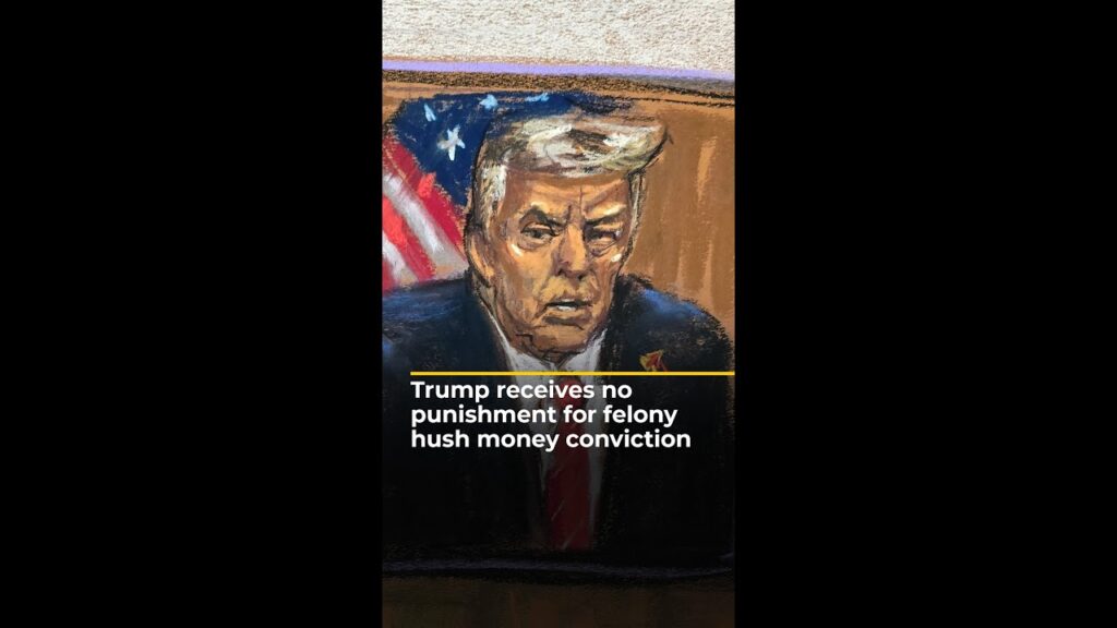 Trump receives no punishment for felony hush money conviction | AJ #shorts