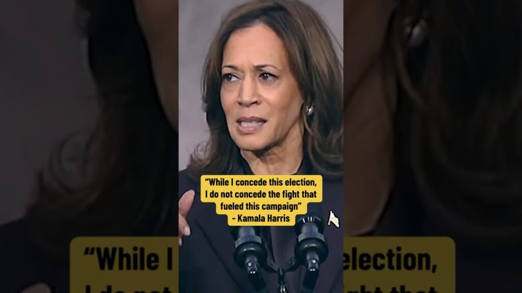 Kamala Harris concedes the election, but not “the fight that fueled this campaign” #shorts