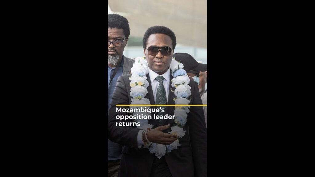 Mozambique’s opposition leader returns as supporters clash with police | AJ #shorts