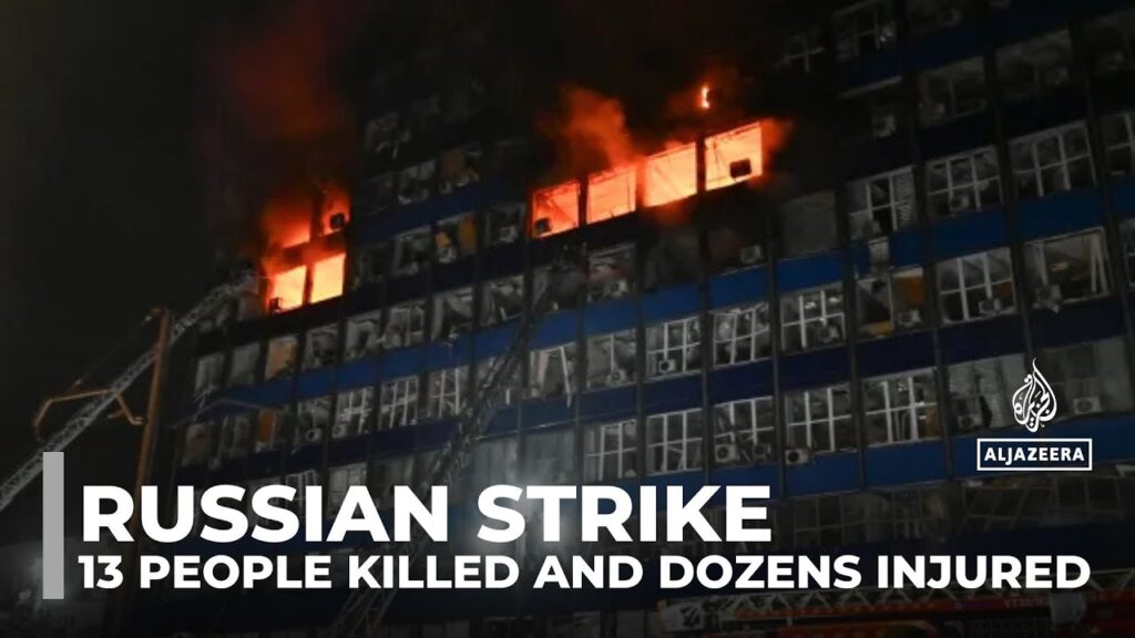 Russian strike on Zaporizhzhia: At least 13 people killed and dozens injured