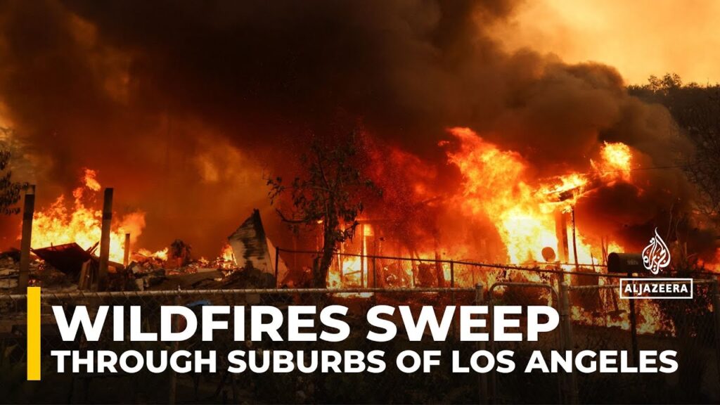 At least two people have been killed as three major: Wildfires sweep through suburbs of Los Angeles