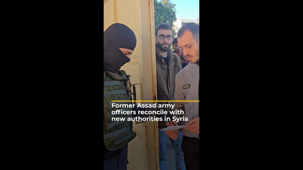 Former Assad military officers reconcile with Syria’s new authorities | AJ#shorts