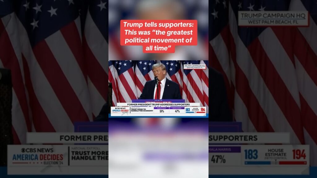 Trump to supporters: This was “the greatest political movement of all time” #shorts
