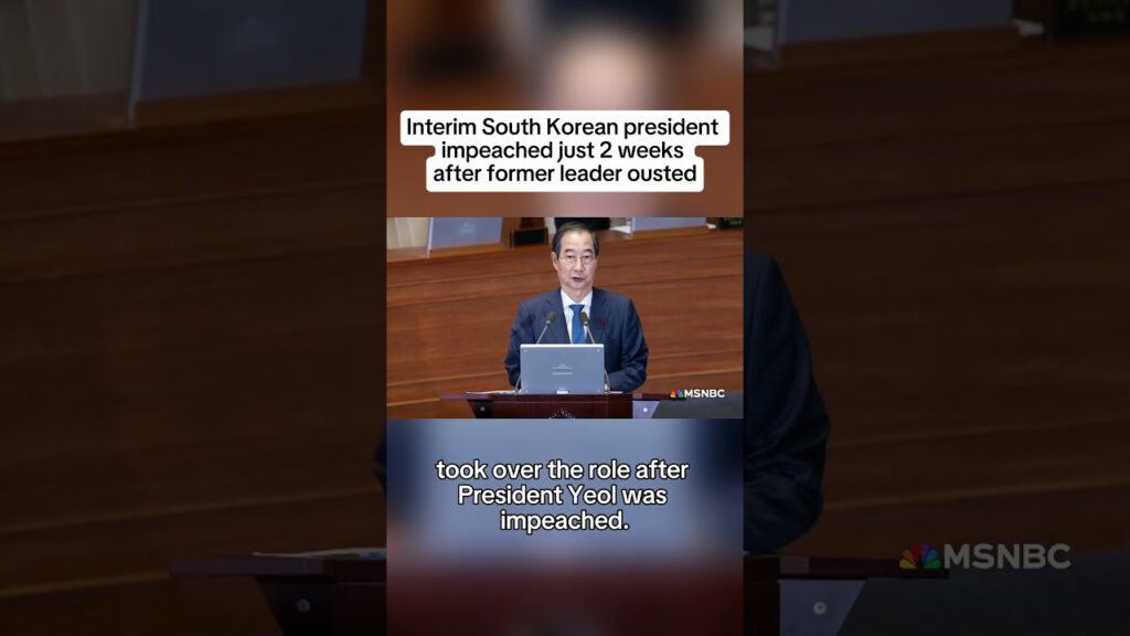 Interim South Korean president impeached