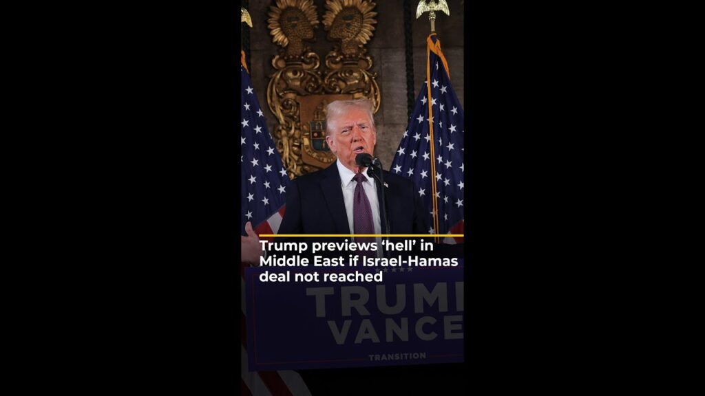 Trump previews “hell” in Middle East if Israel-Hamas deal not reached | AJ #shorts