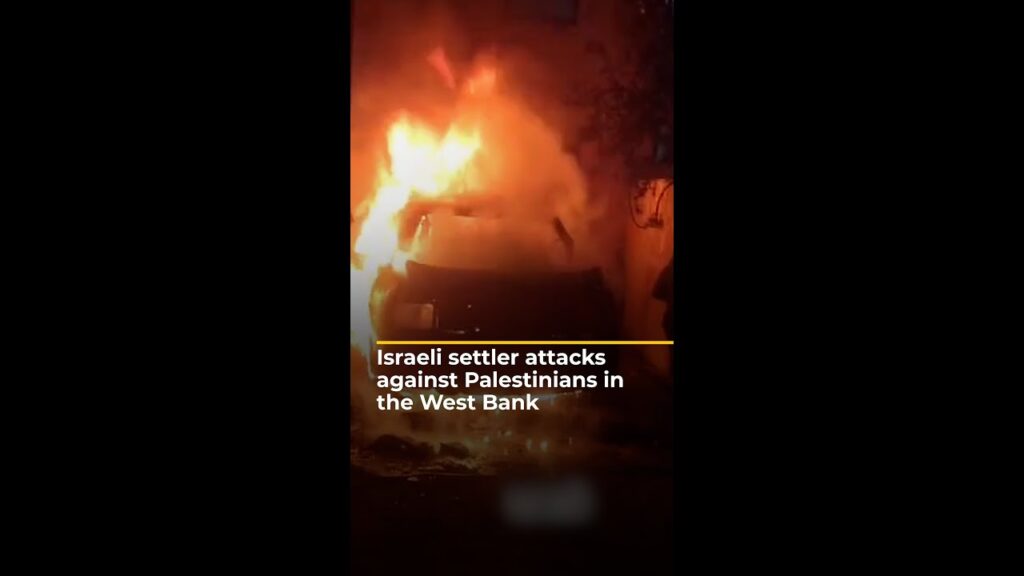 Israeli settler attacks against Palestinians in the occupied West Bank | AJ#shorts