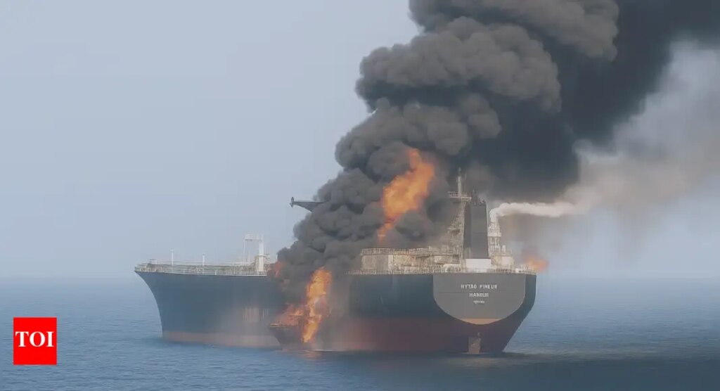 Ship collision and fire Off UAE coast caused by navigational error, officials say | World News