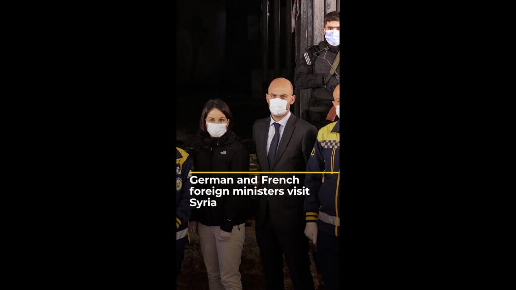 German and French foreign ministers meet new rulers in Syria | AJ#shorts