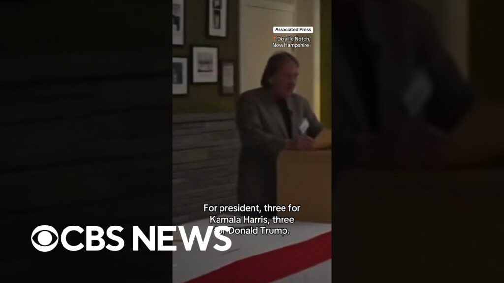 Harris, Trump tie in midnight Dixville Notch vote to start Election Day #shorts