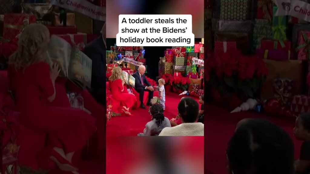 A toddler steals the show at the Bidens’ holiday book reading