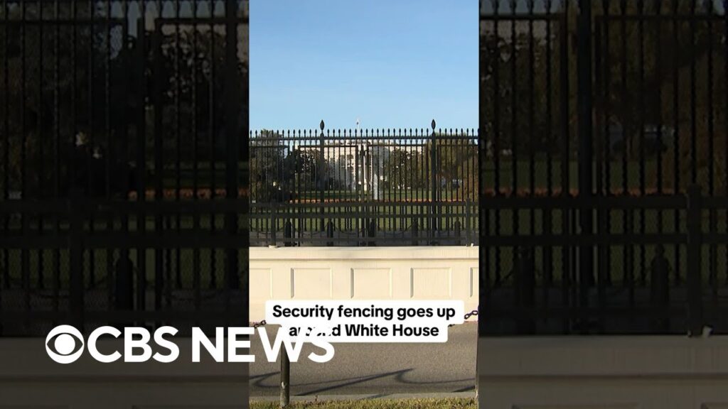Security fencing goes up around White House #shorts