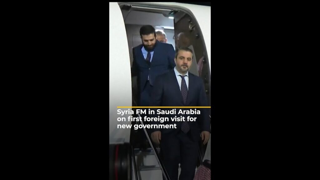 Syria FM in Saudi Arabia on first foreign visit for new government | AJ #shorts