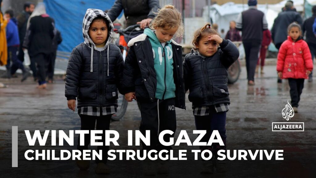 Winter rains and cold compound misery for Palestinian children in Gaza