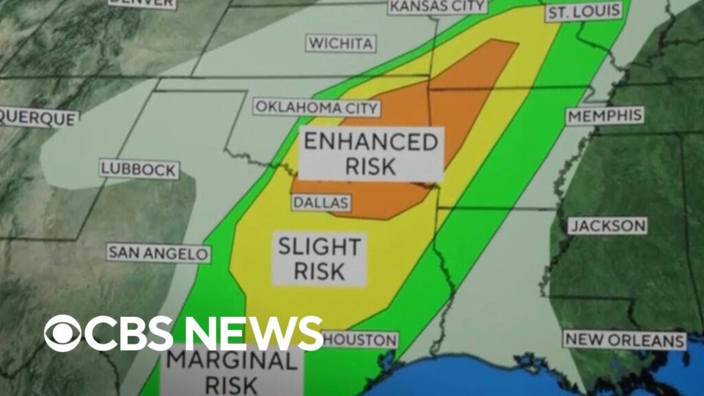 Severe weather in Oklahoma, risk of more tornadoes in several states