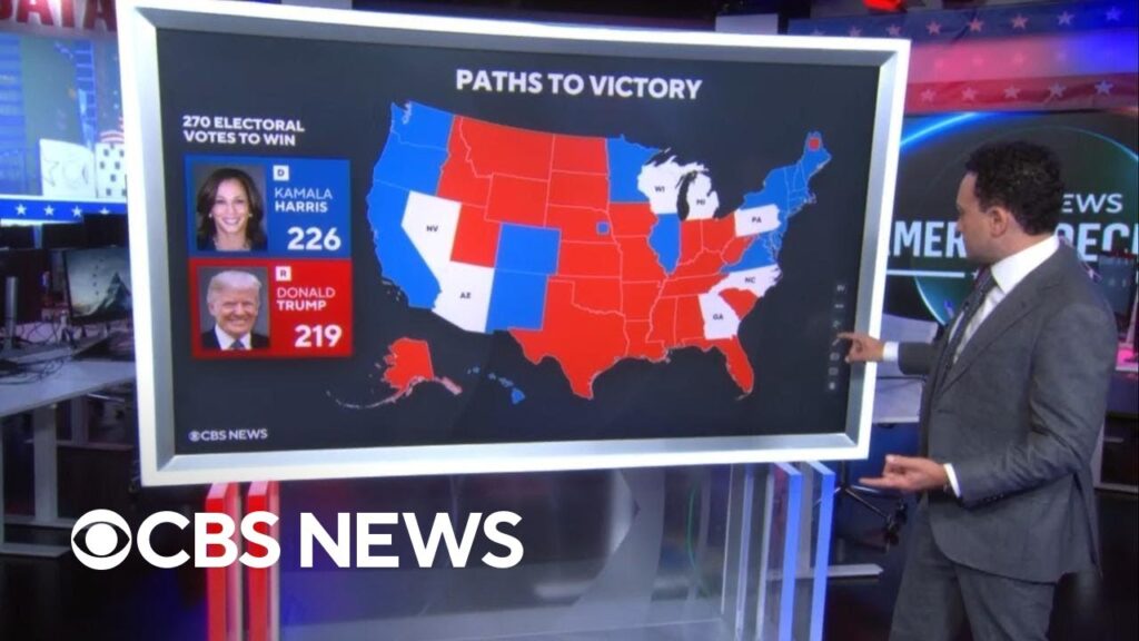 Possible paths to victory for Donald Trump, Kamala Harris