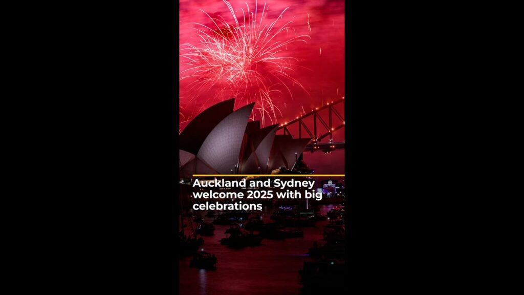 Auckland and Sydney welcome 2025 with big celebrations | AJ #shorts
