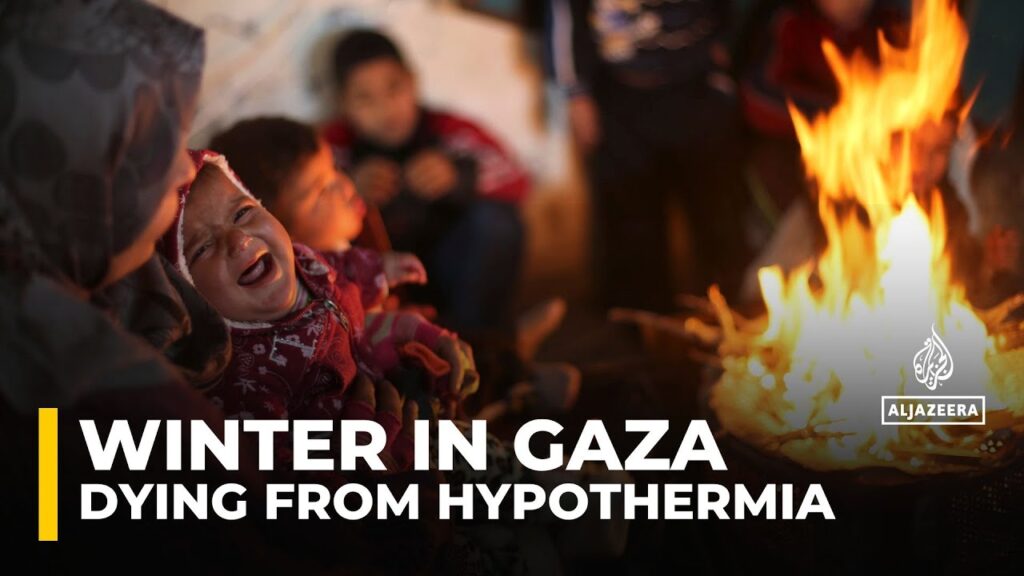 At least seven Palestinians died of hypothermia in Gaza as temperatures plummet