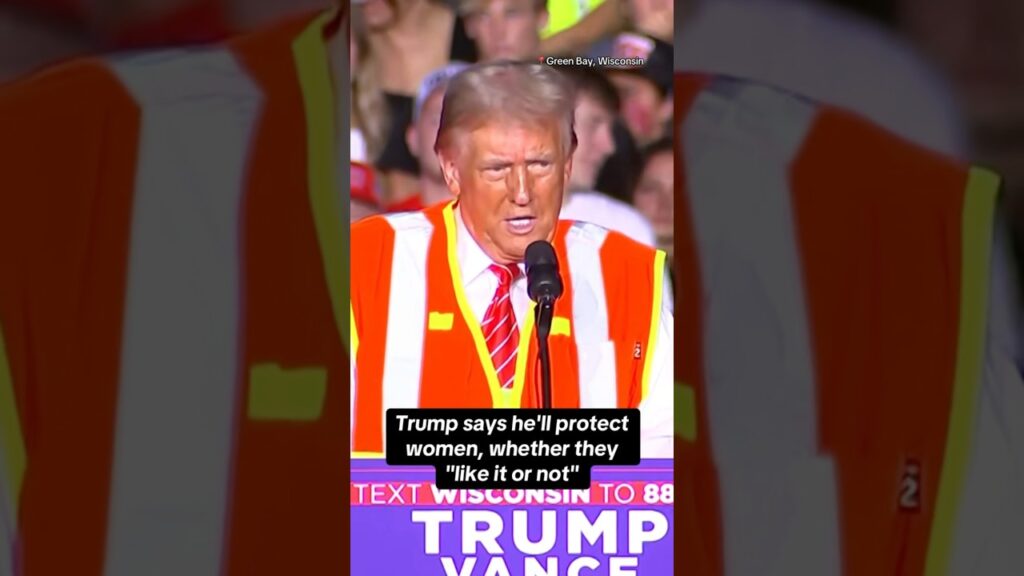 Trump says he’ll protect women whether they “like it or not” #shorts