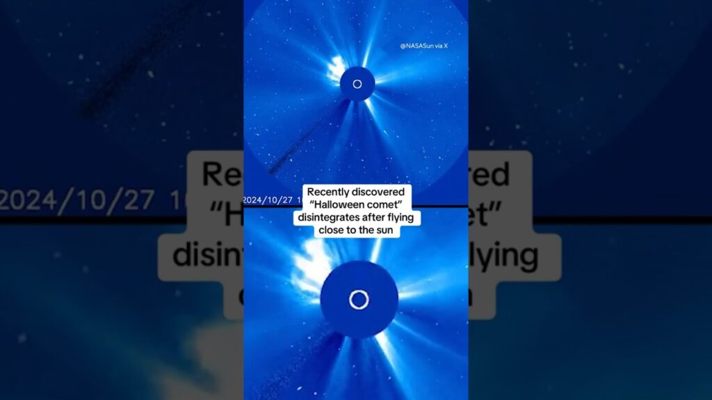 “Halloween comet” disintegrates after flying close to the sun #shorts